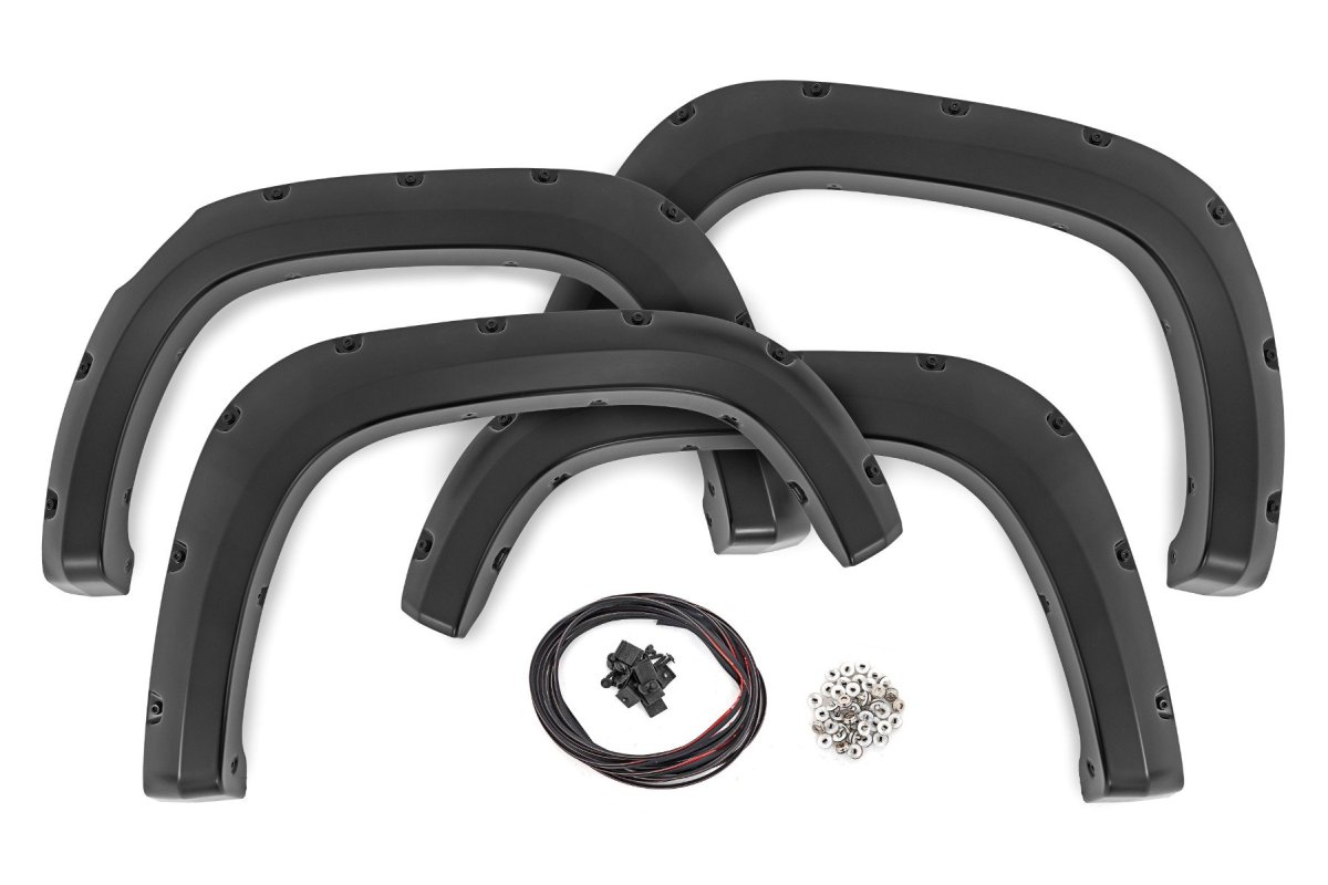 Chevrolet Colorado Fender Flares - Rough Country - Pocket - Gloss Black - '23-'25